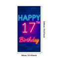 thumbnail image 6 of Neon Style 17th Birthday Banner Background Backdrop Party Supplies Birthday Decoration Photography Props Birthday Party Decor Happy Birthday Decorations, 6 of 7
