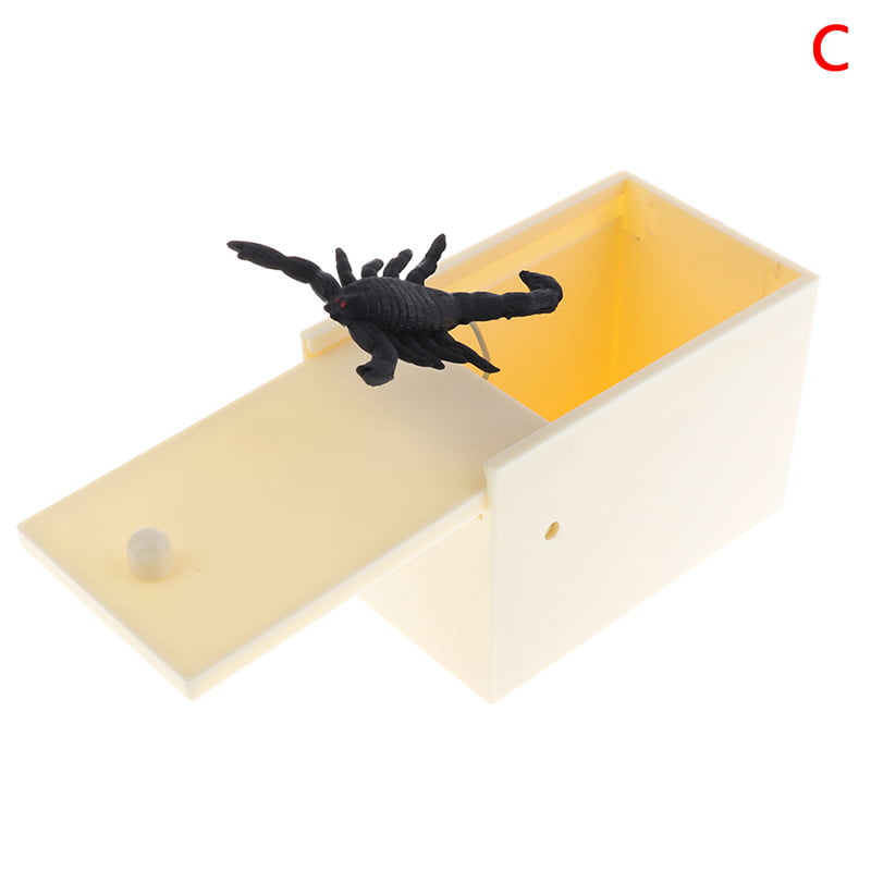 Wooden Prank Trick Practical Joke Home Office Scare Toy Box Gag Spider MouseBDA
