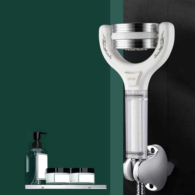 High-Pressure Handheld Showerhead with Carbon Filter Hard Water Softener, Digital Temperature Display & LED for Dry Skin/Hair
