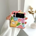 thumbnail image 4 of Kawaii Flower Case for Samsung Galaxy Z Flip 3 Girls Stylish Cover, Cute Woman Case for Galaxy Z Flip 3 Lovely 3D Floral Print, Elegant Girly Phone Case for Z Flip 3, 4 of 14