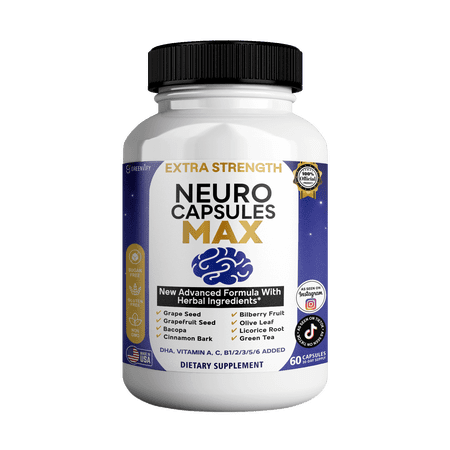 GreenVify Neuro Capsules Max Dietary Supplement – Daily Brain & Cognitive Wellness Support Capsules
