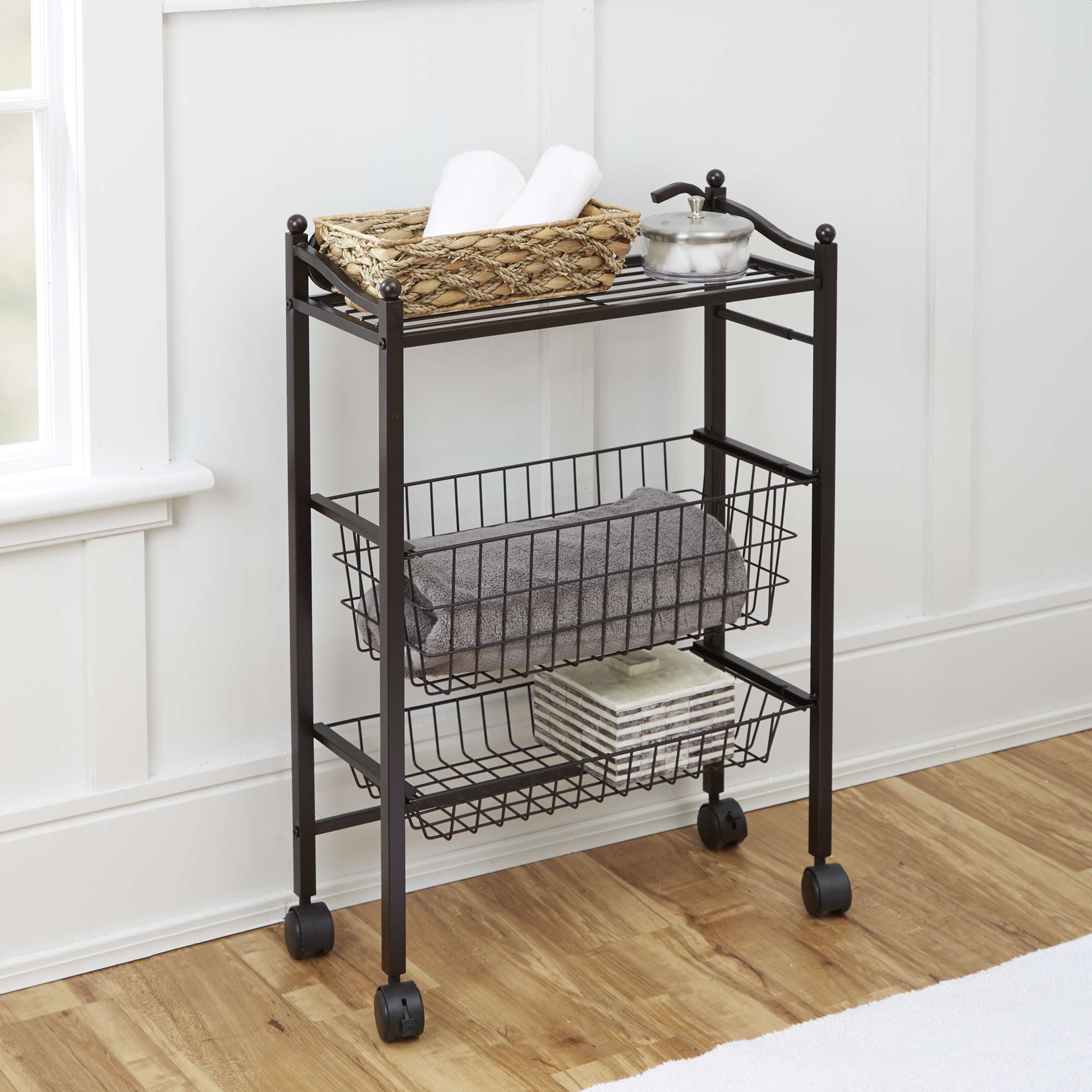 Bathroom Storage Cart With Wheels Rispa