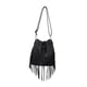 thumbnail image 5 of Bolso bandolera de piel para mujer, moderno, informal, con correa ajustable, para picnic Negro, 5 of 9