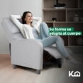 thumbnail image 2 of Sillón reclinable KingsHouse Sofa Individual Tela Moderno Sala gris, 2 of 8
