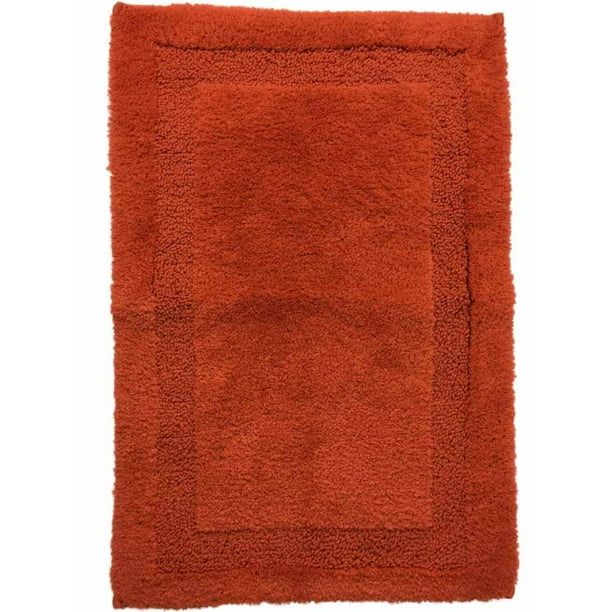 Chaps Richmond Orange Plush Pile Throw Rug 17x25 Skid Resistant Bath Mat Walmart Com Walmart Com