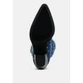 thumbnail image 5 of Savant Diamante  Rhinestones Denim Boots, 5 of 9