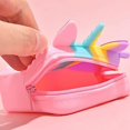 thumbnail image 3 of Monedero Pop Unicorn para niñas, regalo de Navidad de moda, juguetes Fidget, juguete de burbujas de empuje, billetera, bolso de mujer, bandolera con hoyuelos de sílice, Bagrose roj, 3 of 4