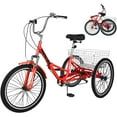 thumbnail image 6 of MOONCOOL Adult Folding Tricycle 7-Speed, 20/24/26-Inch Three Wheel Cruiser Bike with Cargo Basket, Foldable Tricycle for Adults, Women, Men, Seniors, Teenagers, 6 of 9