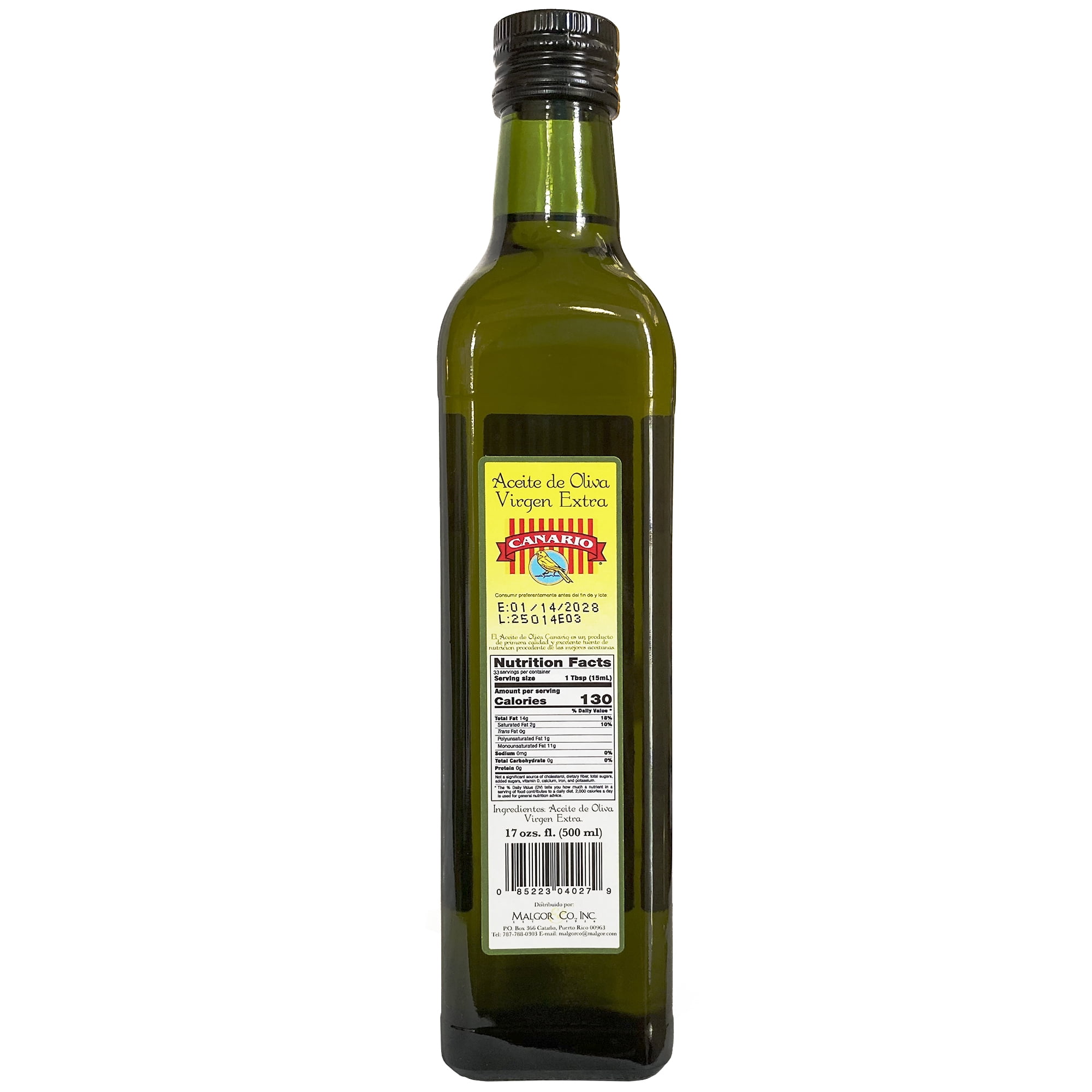 Canario Spanish Extra Virgin Olive Oil (17 fl oz / 500 ml)