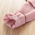 thumbnail image 3 of Girls' Striped Ruffled Shirt Long Sleeve Collared Cute Bow Blouse Casual Spring Summer Top for Playdates & School (2-12 Years), 3 of 6