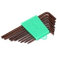 thumbnail image 1 of Herramientas de llave de seguridad Torx S2 estilo L Unique Bargains T6-T27 marrón 9 en 1, 1 of 4