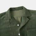 thumbnail image 3 of Honeeladyy Men's Casual Button-Down Shirts Short Sleeve Striped Dress Shirts Button Down Tops #Yb-Army Green-XXXL, 3 of 6