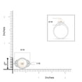 thumbnail image 4 of ANGARA Freshwater Cultured Pearl Halo Ring with Diamonds in 14K White Gold for Women | June Birthstone, Birthday, Anniversary, Jewelry Gift for Women | Pearl Ring, 4 of 7
