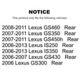 thumbnail image 2 of SIM Rear Semi-Metallic Disc Brake Pads SIM-1113 for Car Lexus IS250 IS350 GS350 GS300 GS450h GS430 GS460, 2 of 8