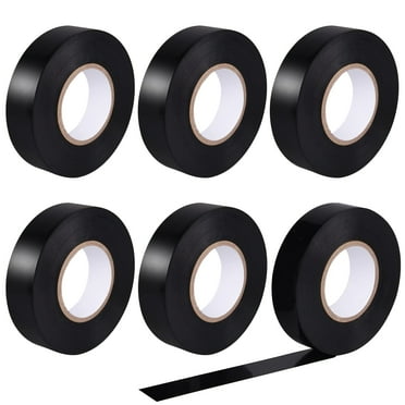 Bekayaa 6 Rolls Black Insulation Tape, PVC Vinyl Electrical Tape, Waterproof Self-Adhesive Tape for Repairing, Masking (16MM x 15M)