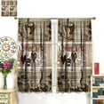 thumbnail image 4 of Coffee Window Curtains for Kitchen, Rustic Vintage Coffee Theme Hand Drawn Cups Hearts Pattern Rod Pocket Window Treatments for Living Room Bedroom Cafe Drapes, 42x54 Inch, 4 of 6