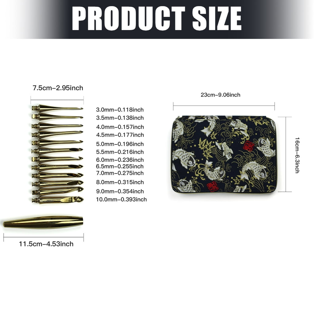 PatungKu Crochet Hook Set With Multiple Sizes And Compact Storage Case