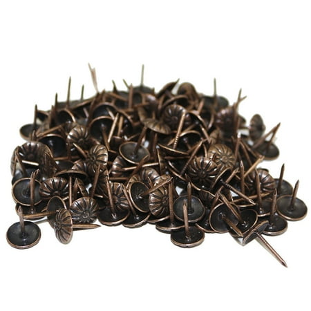 

100 Pieces Antique Decorative Tacks with Chrysanthemum Pattern Furniture Upholstery Nail for Sofa Home DIY Decor