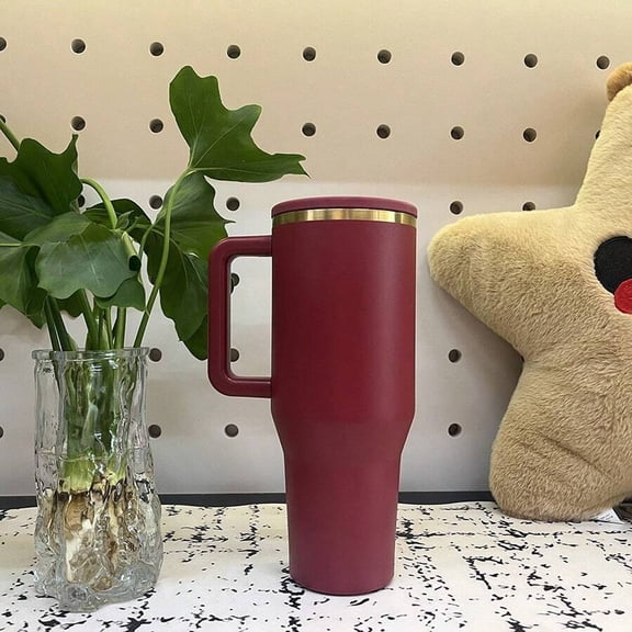 32oz&40oz Stainless Steel Insulated Water Bottle, Double Wall Vacuum Insulated, Straw & Spout Lids, Portable Metal Cup, Car Office Hiking Camping Use, Rose Gold & Caramel Brown & Warship Green