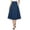 Blue, variant on Elowen Fashionable Skirts for Women Pleated Button Solid Casual Summer Swing Skirt Black L