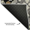 thumbnail image 5 of Addison Rugs Mayfield Premium Machine Washable Traditional Oriental Black Round Rug, 8' x 8', 5 of 5