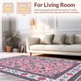 thumbnail image 2 of Ultra Soft Area Rug, Luxurious Black and Floral Fusion, Non Slip, Stain Resistant, Washable Area Rugs for Living Room, Bedroom(Pink, 8X10), 2 of 8