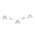 thumbnail image 1 of A Mano Manualidades De Bricolaje Nube De Viento Nórdico Decoración De Arco Iris Adornos De Cuerda De Cuentas De Madera Habitación De Los Niños Cuna Tienda Cama Cortina Decoración Advancent HA040742-06, 1 of 6