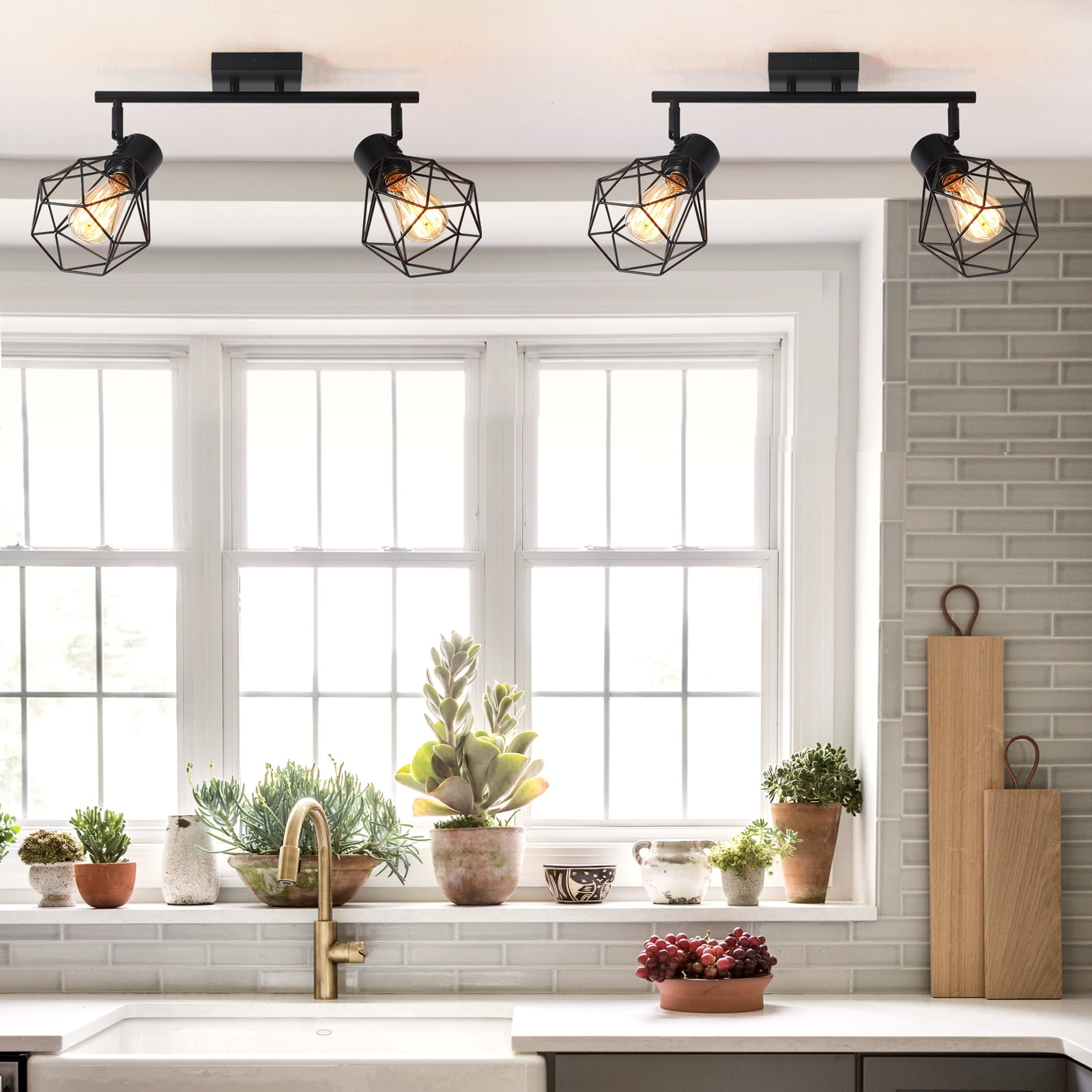 SEEBLEN 15.2" Dimmable Adjustable 2-Light Hallway Ceiling Flush Mount Light
