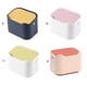 thumbnail image 4 of Bin de desecho de escritorio de plástico con tapa de basura de doble capas Cat Aftual Tiny Dedam Bedlet Barbing Bass Bassorizer Suministros amarillos blancos Inevent HA011433-03, 4 of 7