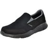 Skechers Men's Equalizer Persistent Slip-On Sneaker, Black/Charcoal, 10.5 W US