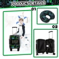 thumbnail image 3 of Kids Carry on Luggage Sets 3 Piece Rolling Suitcases for Boys with Wheels Duffle Bag for Travel Hardshell Suitcase with Travel Neck Pillow, 3 of 6