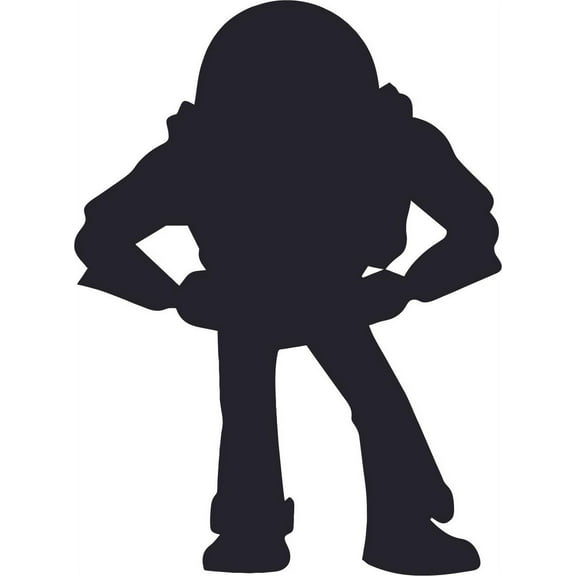 Buzz Silhouette Toy Story Cartoon Customized Wall Decal - Custom Vinyl Wall Art - Personalized Name - Baby Girls Boys Kids Bedroom Wall Decal Room Decor Wall Stickers Decoration Size (20x18 inch)