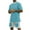 Sky Blue, variant on Aofany Men 2 Piece Casual O-Neck Short Sleeve Tee Shirts and Fit Sport Shorts Set Tracksuit Summer Oversized T Shirt & Shorts Set 2 Pockets Two Piece Casual Daily Set