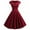 Wine, variant on Idoravan Summer Dresses for Women Clearance Fashion Women Zipper V-Neck Solid Color Full Short-Sleeved Sexy Dress