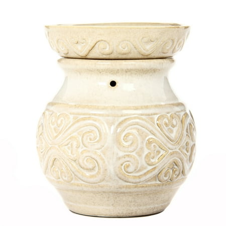 Hosley Electric Ceramic Fragrance Warmer - CREAM 6" High O4