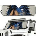 thumbnail image 2 of FUIALDOLG Accordion Car Windshield Sun Shade, Skull Camping Car Sun Visor to Protect UV Rays, Foldable Automotive Windshield Sunshades Keep Your Vehicle Cool & Comfort - 52.95" x 16.14", 2 of 7