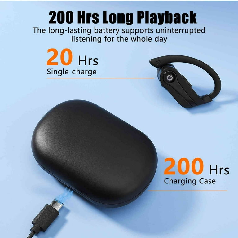 UX530 Wireless Earbuds for Amazon Fire HD 10 2021 with Immersive Sound True 5.0 Bluetooth in Ear Headphones with 2000mAh Charging Case Stereo Calls Touch Control IPX7 Sweatproof Deep Bass Walmart