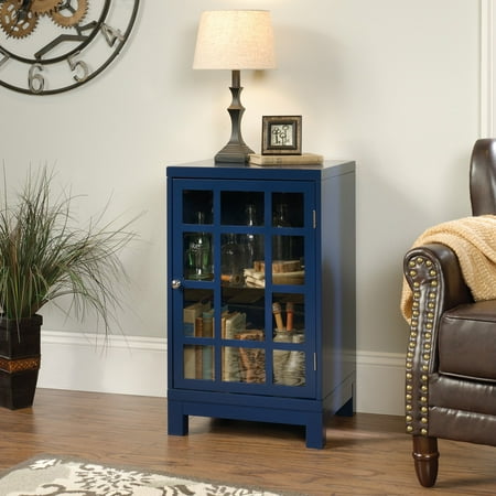 Sauder Carson Forge Display Cabinet, Indigo Blue (Best Computer Cabinet India)