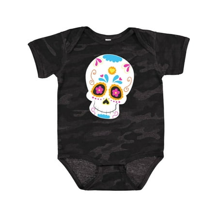 

Inktastic Sugar Skull Blue Gift Baby Boy or Baby Girl Bodysuit