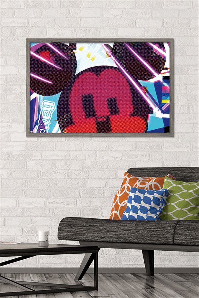 Disney Mickey Mouse - Hyper-Active Wall Poster, 22.375" x 34", Framed