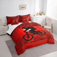 thumbnail image 3 of jejeloiu Extreme Sport Game 7-Piece Bedding Comforter Set,Black Dirt Bike King Bedding Sets For Boys Men Reversible, 3 of 8