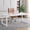 White, variant on Finmind 78.7 Inch Large Computer Table, Modern Sturdy Writing Desk for Home Office, Rustic Brown
