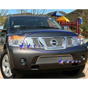 APS 2008-2015 Nissan Armada With Logo Show Mesh Grille 1.8 mm wire mesh