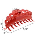 thumbnail image 5 of Motique Accessories 4-inch Scalloped Jaw Clip with Holes-Orange, 5 of 5