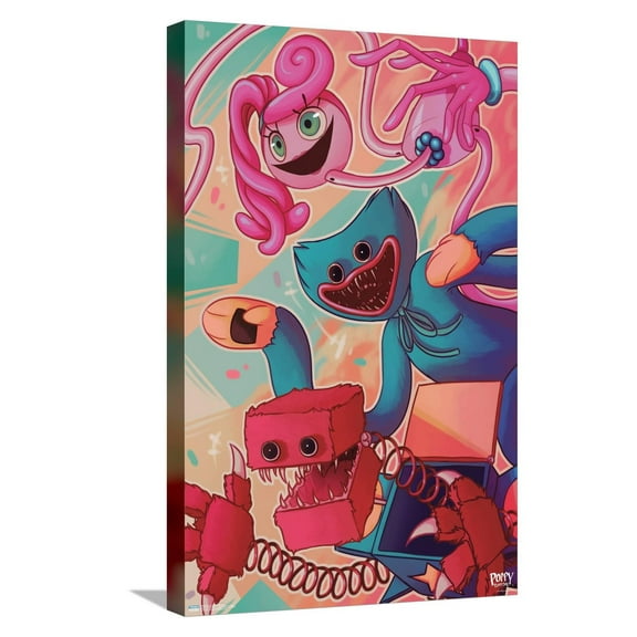 Poppy Playtime - Big Three Canvas Wall Poster, 14.725" x 22.375"