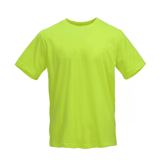 Blue Mountain YMK-1041 Men's Short Sleeve Crew Neck T-Shirt, Safety Yellow, M