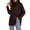 Coffee plus size knit tunic tops a1, variant on Bzdzmqm Women Plus Size Long Sleeve Knitted Pullover Tops Casual Crew Neck Side Slit Sweater Fall Winter Loose Fit Solid Basic Tunic Blouses for Daily Wear, Coffee 3XL