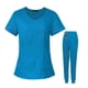 thumbnail image 4 of Conjunto de uniformes de enfermería, ropa de trabajo de enfermería, regalo para el día de las enfermeras, pantalón para enfermería Azul, 4 of 8