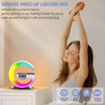 thumbnail image 2 of LAICAIW Wireless Charger Atmosphere Lamp | G Shape Light Up Wireless Speaker-Color Changing Timer Alarm Clock Charger Stand Bedside Table Light LED Music Lamp Speaker for Desk, 2 of 7