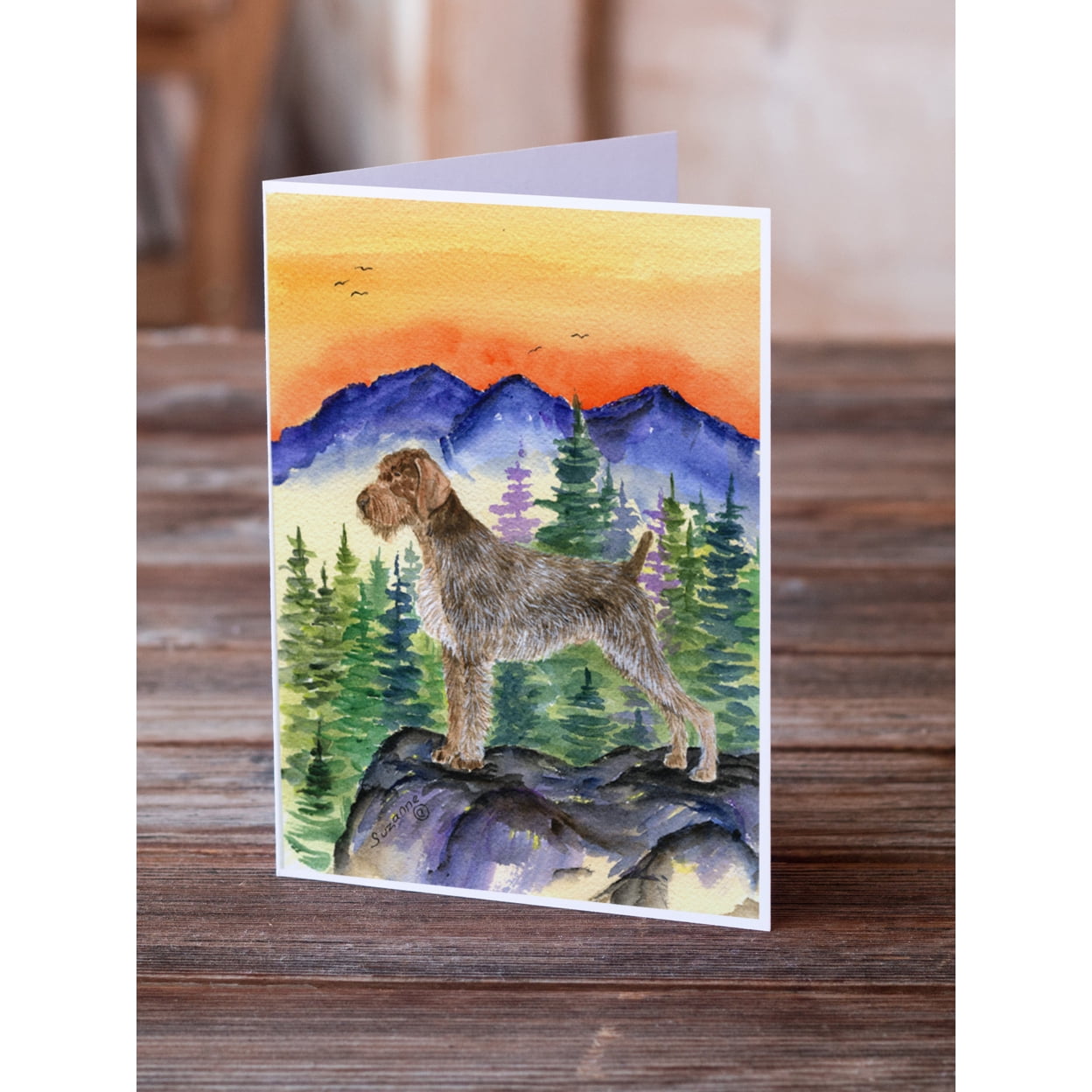 German Wirehaired Pointer Greeting Cards and Envelopes Pack of 8